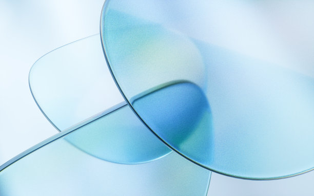 曲线玻璃照明，3d渲染。图片下载