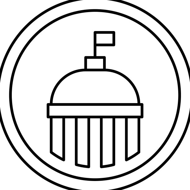 政府服务标志线条图标图片下载