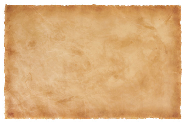 旧的烤盘纸，陈年或纹理孤立在白色背景图片下载