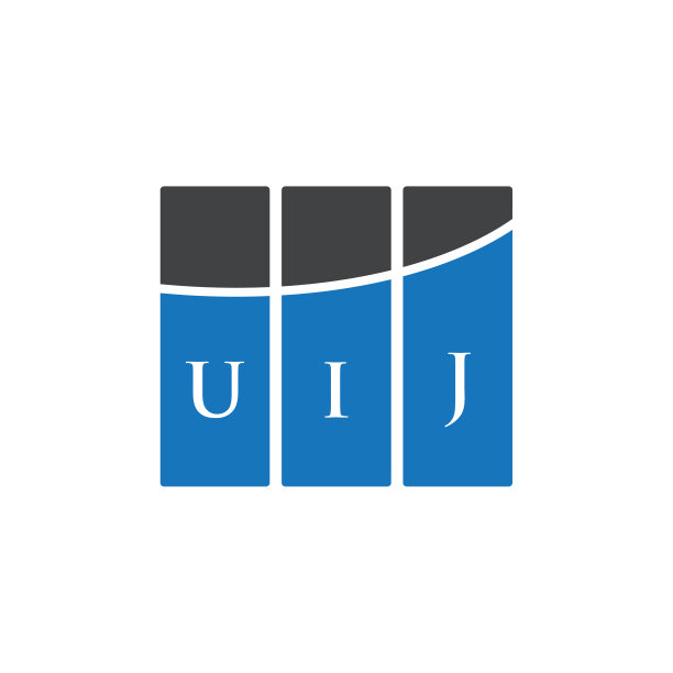 UIJ字母标志设计（白色背景）图片下载