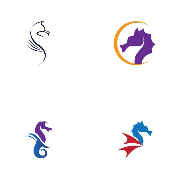 海马图标标志和创意符号图片下载