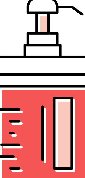 护发素角蛋白瓶与泵色图标图片下载