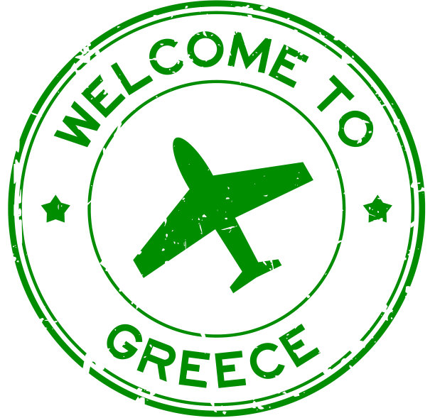Grunge green欢迎来到希腊单词和飞机图片下载