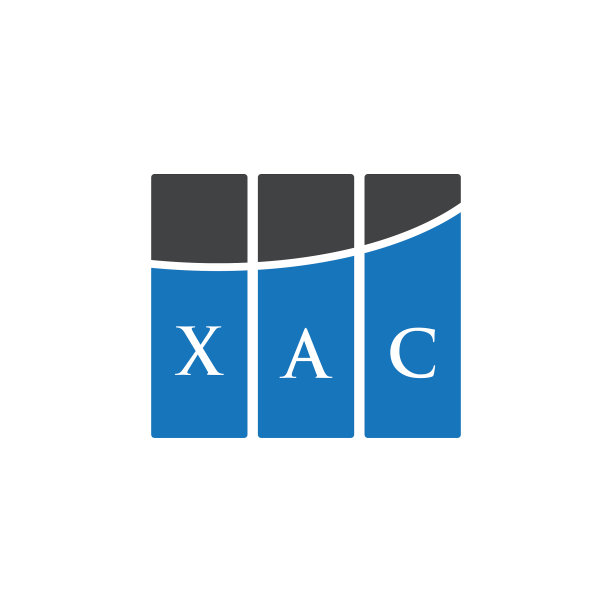 XAC字母标志设计，白色背景图片下载