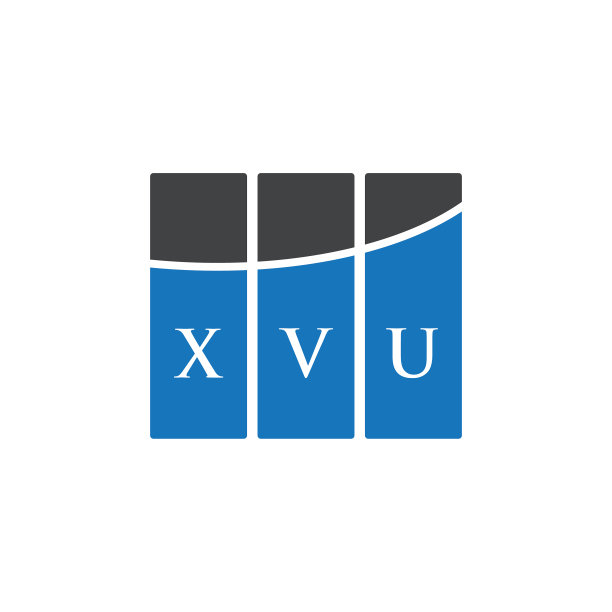 白色背景上的XVU字母标志设计图片下载