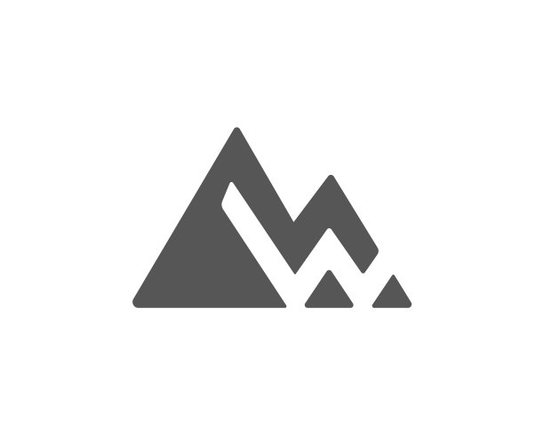 字母m和w标志几何山mw标志图片下载