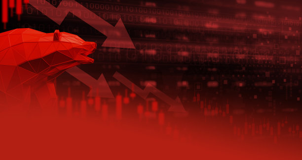 看涨股市背景3D渲染图片下载