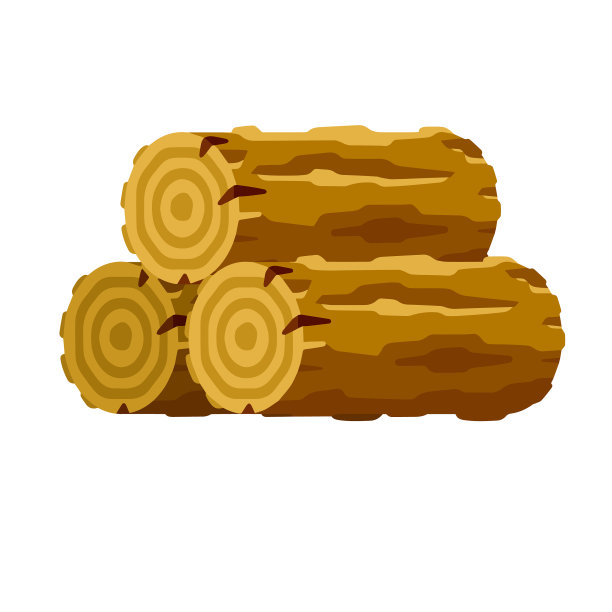 棕色原木堆叠建筑木材材料天然图片下载