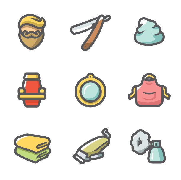 男士美发胡子和发型图片下载