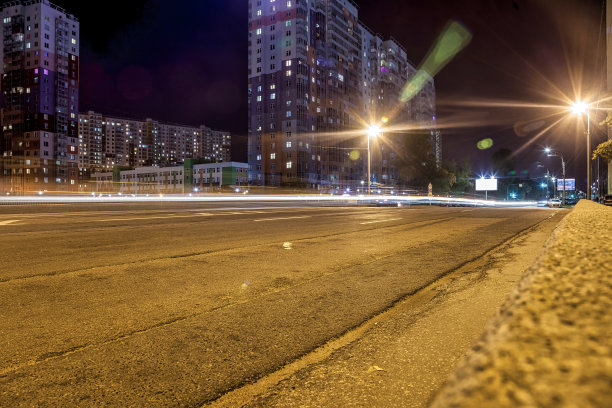 抽象运动模糊夜街背景图片下载