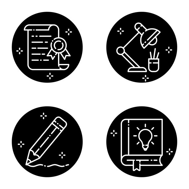 教育字形平面图标被隔离在白色上图片下载