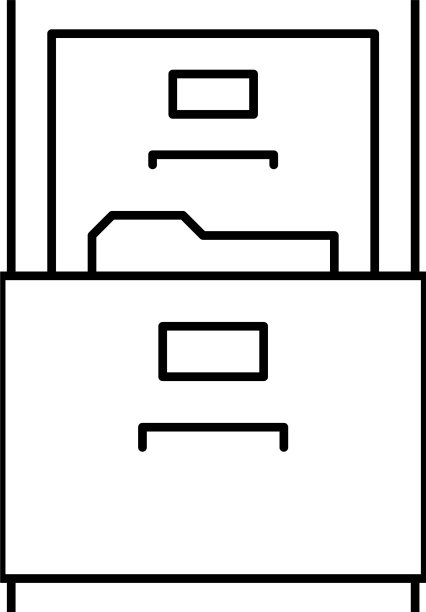 文件柜线条图标图片下载