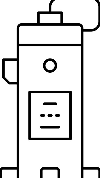 工业空气压缩机线性图标图片下载