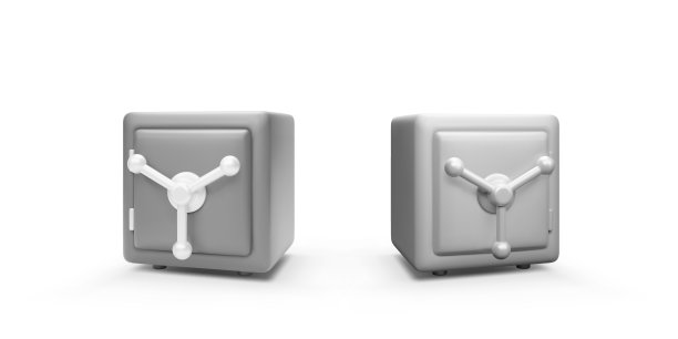 3d钢封闭的现实卡通风格的安全图片下载