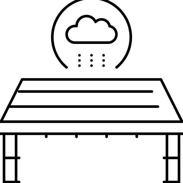 屋顶防水线图标图片下载