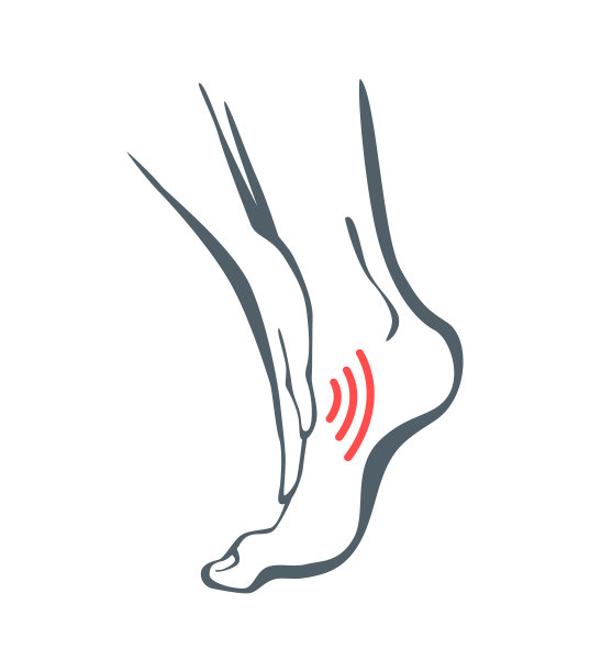 身体部位疼痛男子感到疼痛的脚踝标记图片下载