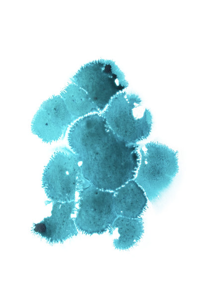 蓝色水彩画抽象艺术背景纹理水彩画在纸上现代设计海报，卡片，邀请，墙纸图片下载