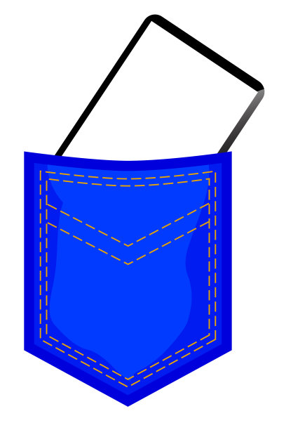 后面口袋里的简单智能手机图片下载