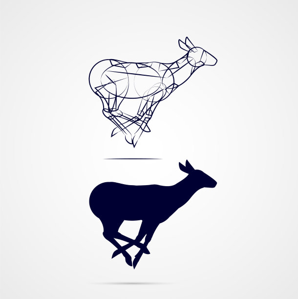 鹿轮廓图片下载