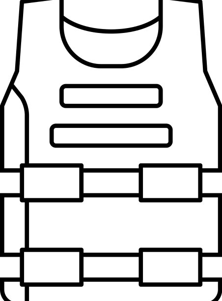 防弹衣保护线图标图片下载