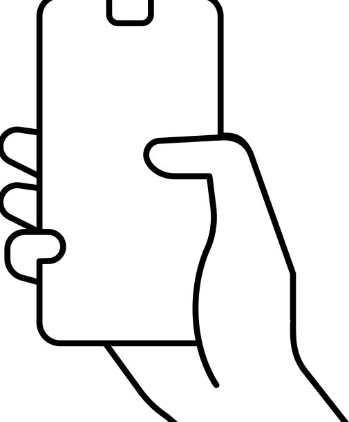 手指在电话屏幕上滑动线路图标图片下载