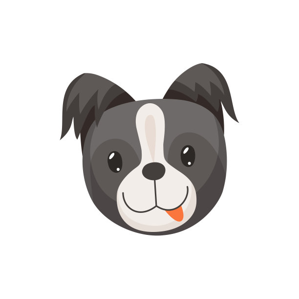 约克郡犬脸肖像头面罩图片下载