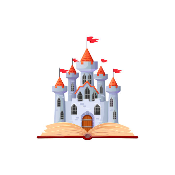 童话书中的卡通公主城堡宫殿图片下载