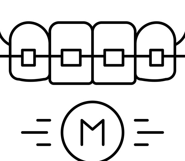 金属材料牙套线图标图片下载