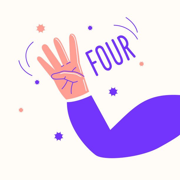 手势显示了四个手指的人图片下载