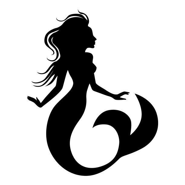 轮廓的美人鱼图片下载