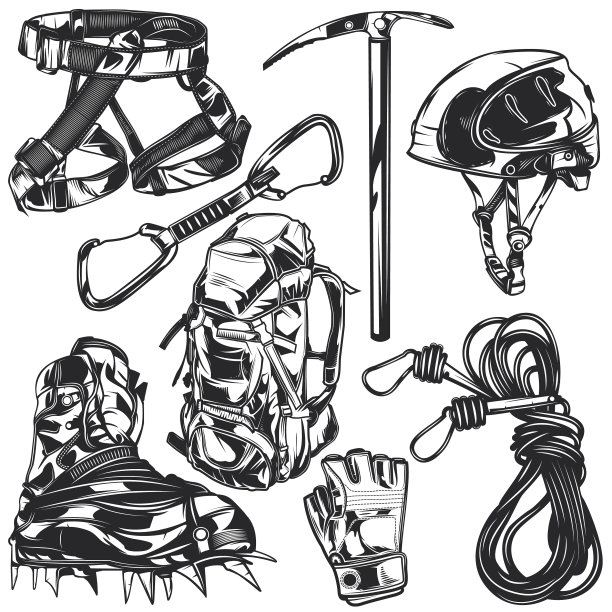 一套徒步旅行的元素，创建自己的图片下载