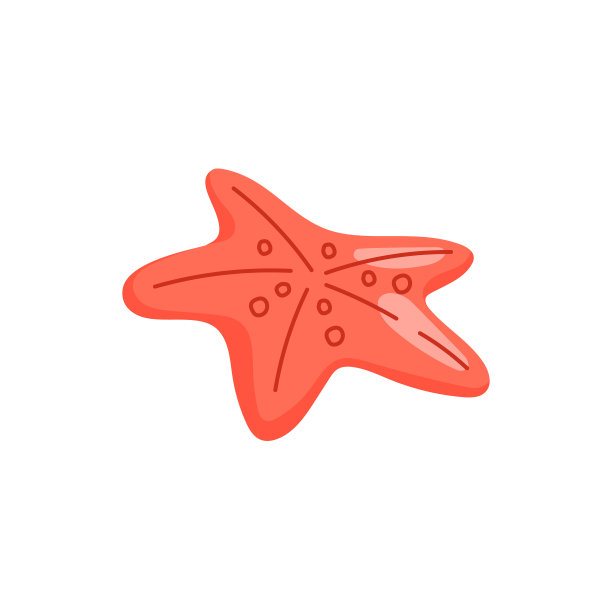 加勒比海星孤立卡通外来鱼图片下载