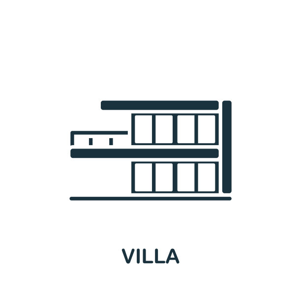 别墅图标单色模板简单图标图片下载