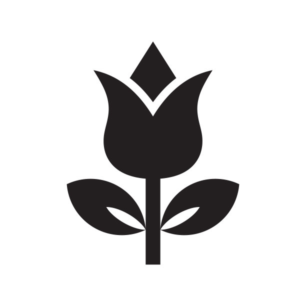 花图标郁金香剪影图片下载