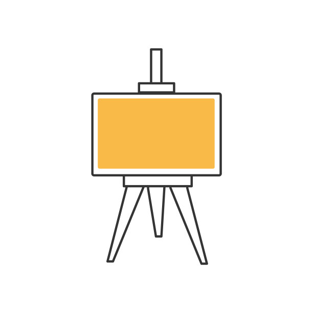 时尚的图标从细线画架上的白色图片下载