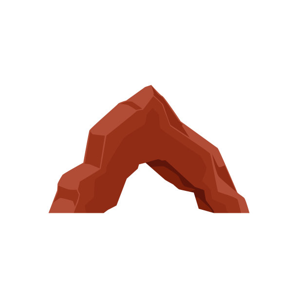 天然拱门的沙漠石头被风凿平图片下载