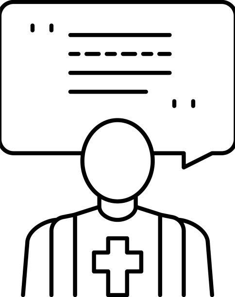 牧师宠物葬礼线图标图片下载