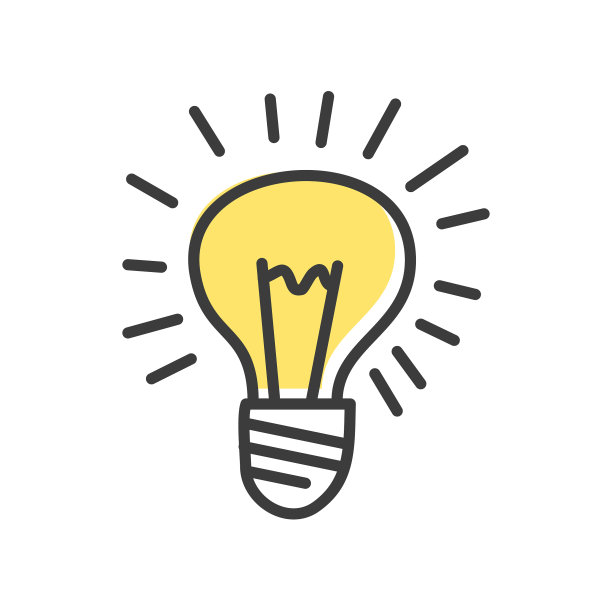 灯泡灯泡照明设备轮廓涂鸦图片下载