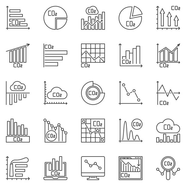 二氧化碳图形轮廓图标集-二氧化碳图片下载