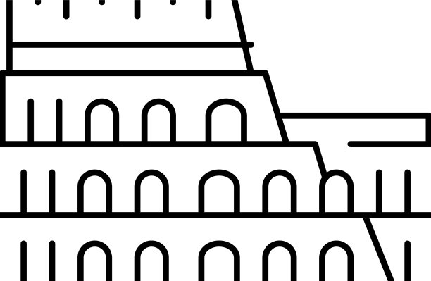 古罗马竞技场是古罗马建筑线条的象征图片下载