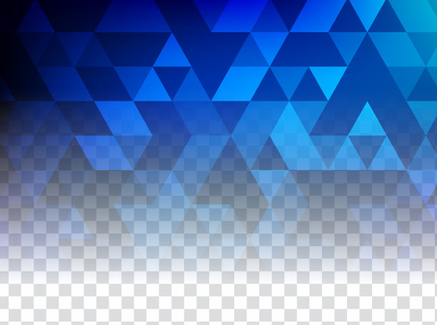 现代蓝色几何水晶透明色图片下载