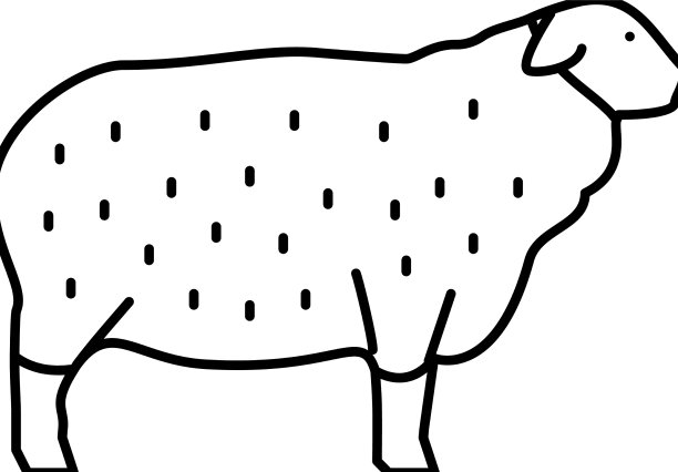 萨福克羊线图标图片下载