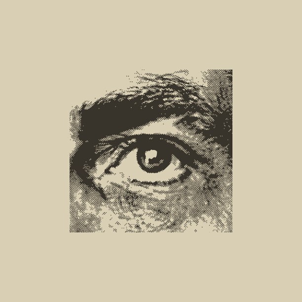 具有复古风格的人眼抽象横幅图片下载