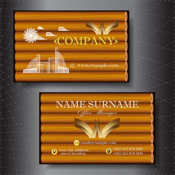 建筑公司的名片图片下载