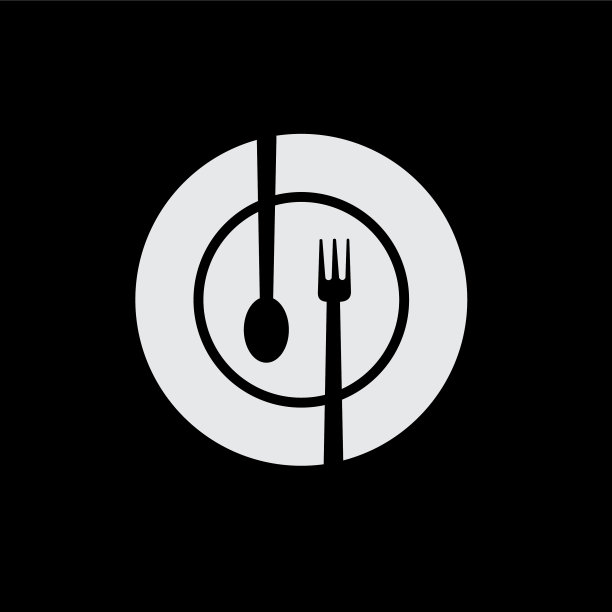可爱独特的勺子和叉子logo 01图片下载