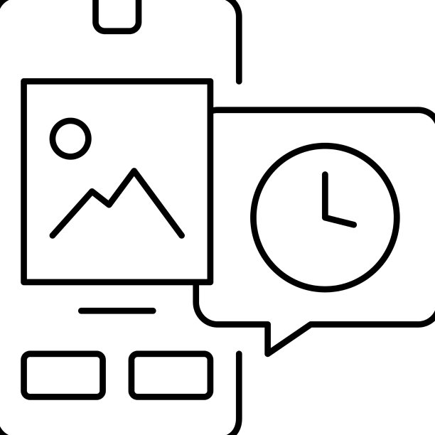 数字图像短暂线图标图片下载