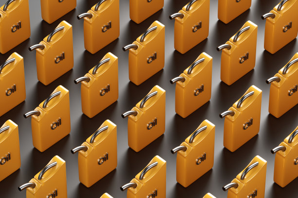 黑色背景的波普艺术油罐。3 d渲染插图。图片下载