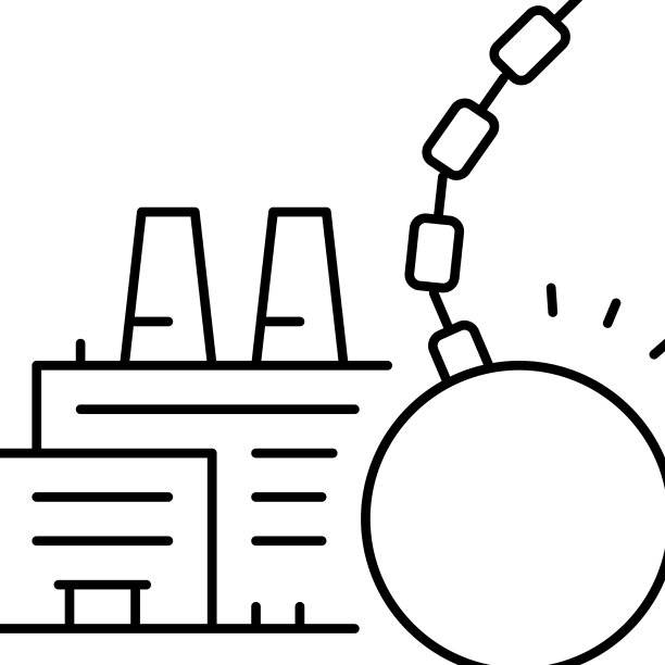 工厂工厂拆除线图标图片下载