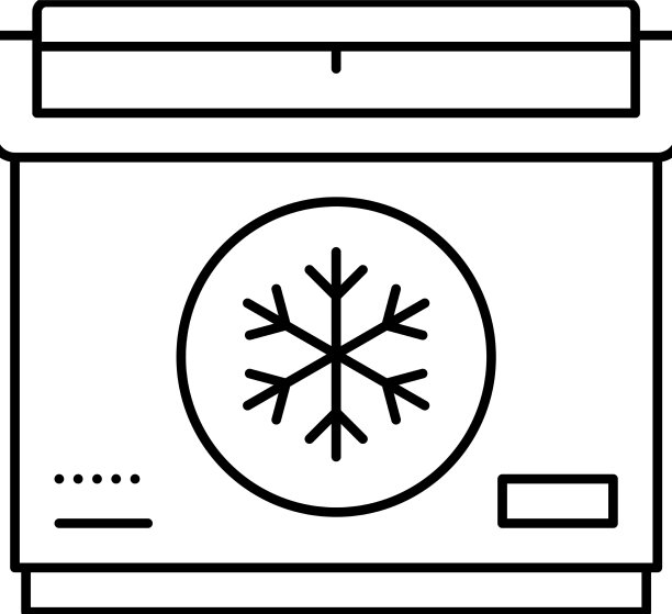 便携式冰箱线条图标图片下载