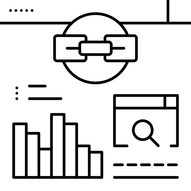 网站链接分析线图标图片下载